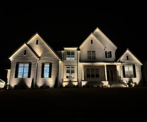 Outdoor lighting on house in Nolensville, TN