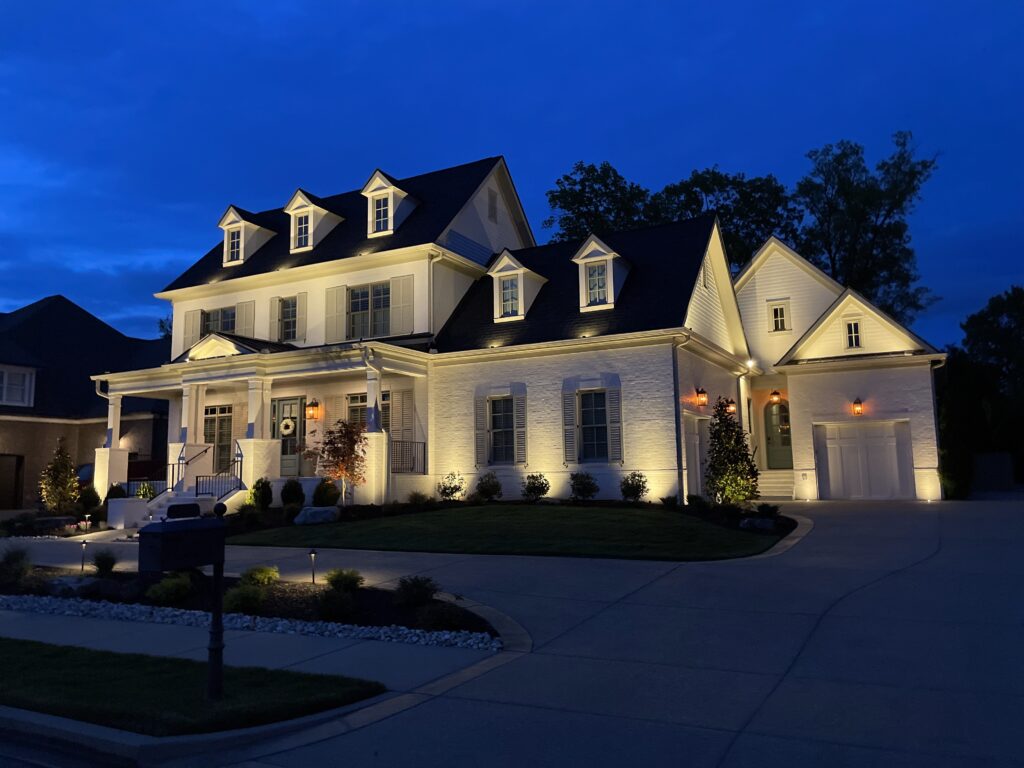 Up Lighting on house in Hendersonville, TN