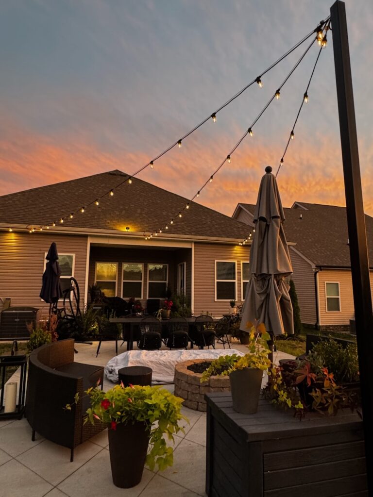 String Lighting on Patio Nashville TN